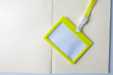 Empty ID card isolated on white.