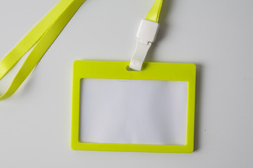 Empty ID card isolated on white.