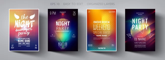 Foto auf Leinwand Party poster. Minimal background.  Mesh Gradient. Template design.  Party invitation. Minimal design. Vector background. Gradient vector. Poster design. Party flyer. Mesh background. Minimal style © POSTERGENERATOR