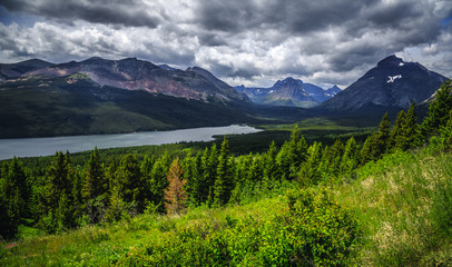 Scenic Views of Two Medicine Lake, Glacier National Park