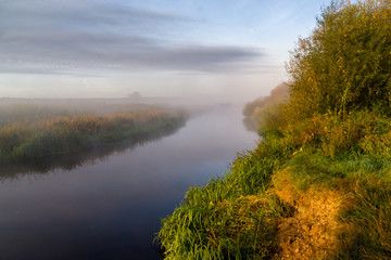 Fototapeta na wymiar Krajobraz i natura Podlasia, Rzeka Narew, Polska