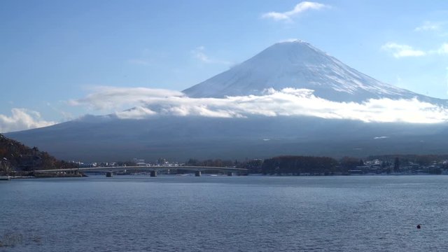 Mountain Fuji with lake in Japan