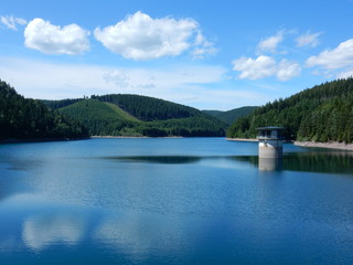 Ohra reservoir, Luisenthal, Thuringia, Germany