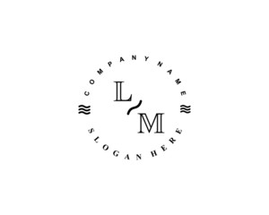 Initial LM vintage logo template	