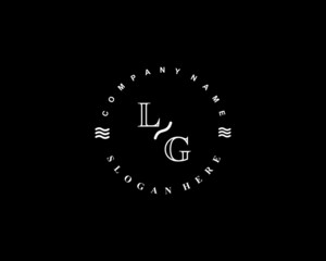 Fototapeta premium Initial LG vintage logo template 