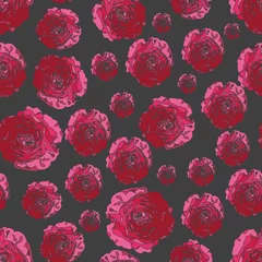 Fototapeten Pink flower texture seamless pattern print background design © Doeke