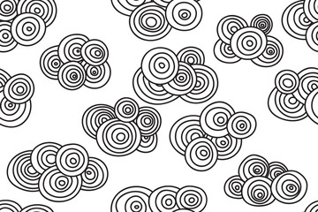 white pattern with clouds
