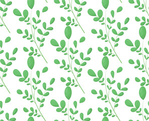 Seamless pattern with flowers and leaves. Floral pattern for wallpaper or fabric. Botanic tile.