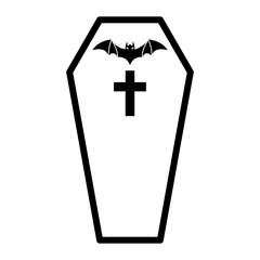 Coffin Doodle Icon Vector