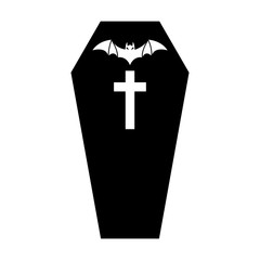 Obraz premium Coffin Doodle Icon Vector