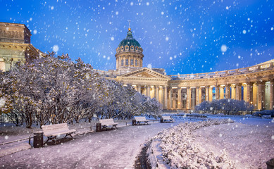 Kazan Cathedral or Kazanskiy Kafedralniy Sobor also known as the Cathedral of Our Lady of Kazan, is...
