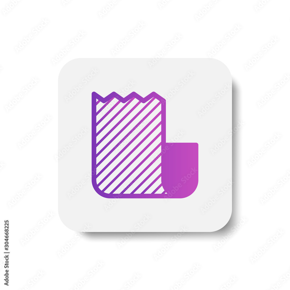 Poster file document icon in solid/glyph with stripes style in purple smooth gradient color