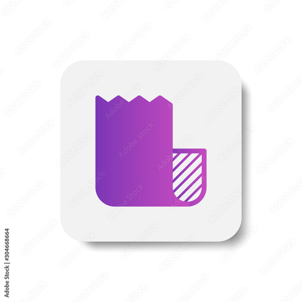 Poster file document icon in solid/glyph with stripes style in purple smooth gradient color