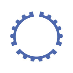 gear Icon vector. Simple flat symbol. Perfect Black pictogram illustration on white background.