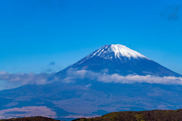 大涌谷から見る富士山