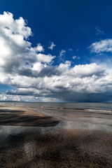 Fototapeta na wymiar Cloud over gulf of Riga, Baltic sea.