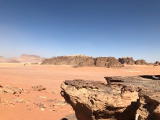 the fascinating arid and desert landscape of Wadi Rum