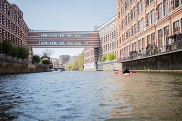 Leipzig canoe tour on the canals in the summer