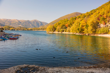 Lake Scanno in Abruzzo in L'Aquila, a beautiful landscape