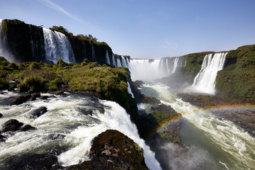 waterfall cascade fall wet iguazu