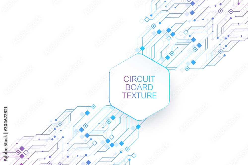 Poster technology abstract circuit board texture background. high-tech futuristic circuit board banner wall
