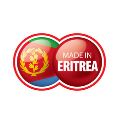 Eritrea flag, vector illustration on a white background