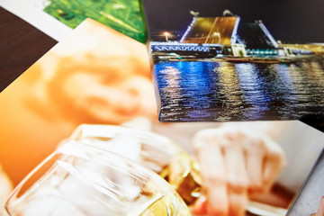 Photo canvas prints. Sample of stretched photography with gallery wrap. Photos printed on glossy synthetic canvas