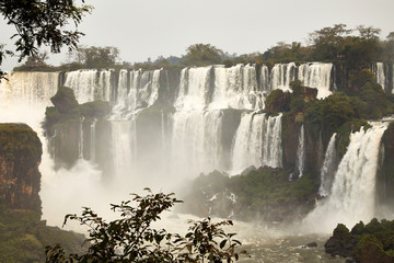 waterfall cascade fall wet iguazu