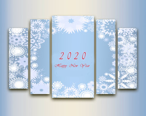 Template for New Year greetings card