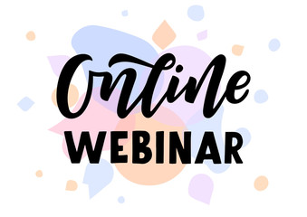 Online webinar hand drawn lettering