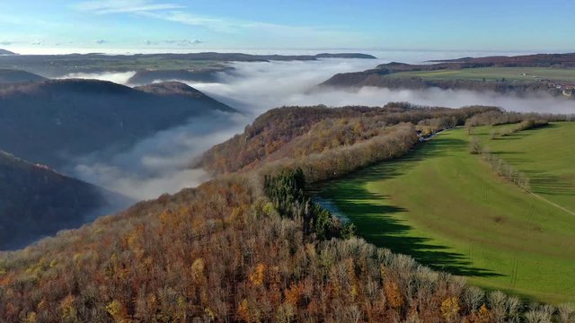 Herbst auf der Schw&auml;bischen Alb - Kameraflug