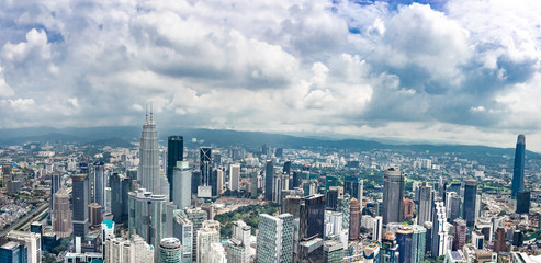 Obraz premium Cityscape of Kuala Lumpur Malaysia with towers and high rise buildings 