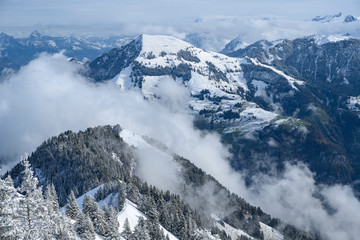 Fototapeta na wymiar Buochserhorn aus der Sicht des Stanserhorns, Nidwalden, Schweiz