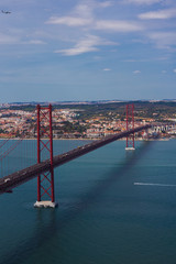 Ponte 25 de Abril is a suspension bridge connecting the city of Lisbon, to the Almada