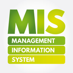 MIS - Management Information System acronym, business concept background