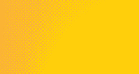 Orange halftone pop art background abstract vector comics style blank layout template with clouds beams and isolated dots pattern. For sale banner for your designe 1960s. with copy space eps10