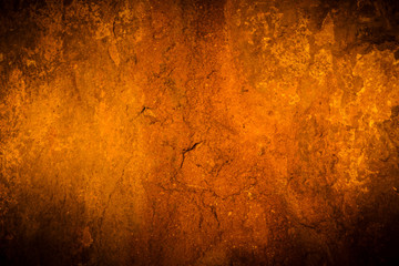 Old cement wall vignette background and black