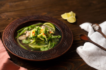 Homemade vegetable chicken soup