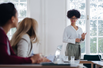 Businesswoman Making a Presentation