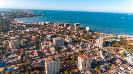 aerial view of the haven of peace, city of Dar es Salaam