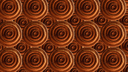Obraz na płótnie Canvas background of round cookies. cookies with a pattern