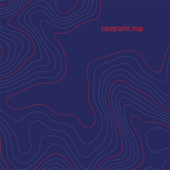 Topographic map contour background. Contour map vector. Map line of topography. Vector abstract topographic map concept with space for your copy. Wavy banners. Color geometric form