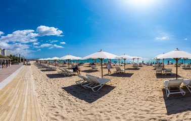 Playa de Palma beach, Ballermann, balneario 12, Mallorca, Balearic Islands, Spain,