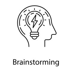 Brainstorming line Vector 