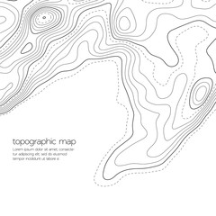 Topographic map contour background. Contour map vector. Map line of topography. Vector abstract topographic map concept with space for your copy. Wavy banners. Color geometric form