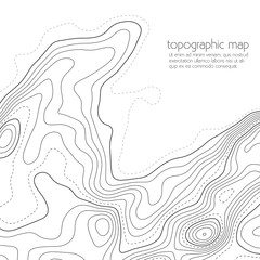Topographic map contour background. Contour map vector. Map line of topography. Vector abstract topographic map concept with space for your copy. Wavy banners. Color geometric form