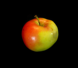 apple isolated on black background
