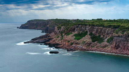 Obraz premium San Peter Island in a mistral day long exposure