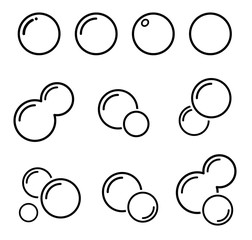 泡　サイン　アイコンセット 