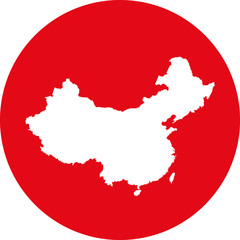 China map round icon vector illustration